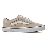 Trampki męskie - Męskie Trampki VANS ROWLEY CLASSIC MOSS VN0009QJBAT1 – Beżowy - miniaturka - grafika 1