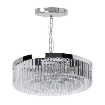 Lampa Wisząca Kryształowa Glamour Sufitowa Chrom Duża Ring