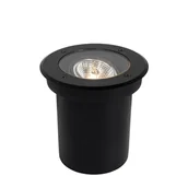 Lampy ogrodowe - QAZQA Nowoczesny reflektor zewnętrzny naziemny czarny AR70 z regulacją IP65 - Delux - miniaturka - grafika 1