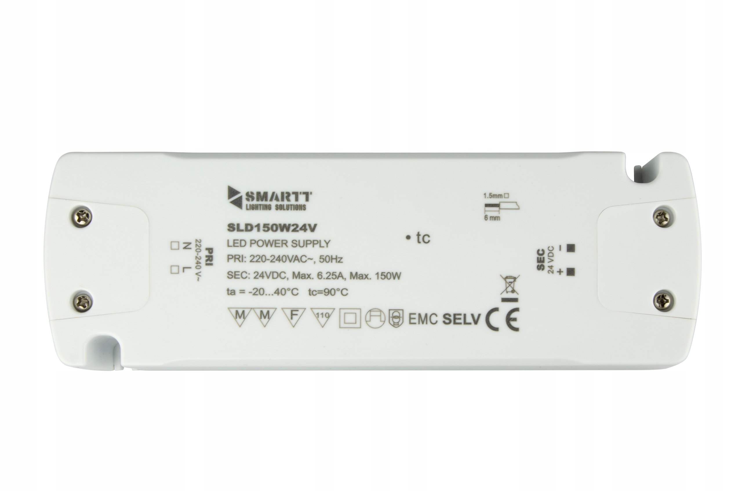 Zasilacz meblowy do taśm Led 150W 24V DC uniwersalny stałonapięciowy