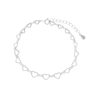 Bransoletki - Srebrna bransoletka 925 Serduszka - miniaturka - grafika 1