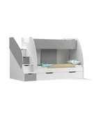 Łóżka dla dzieci i młodzieży - Łóżko piętrowe Marcinek, dziecięce, z szufladami, ze schodkami - miniaturka - grafika 1