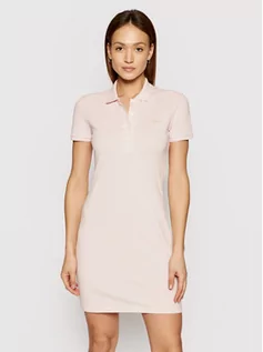 Sukienki - Lacoste Sukienka codzienna EF5473 Różowy Slim Fit - grafika 1