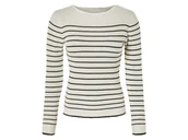 Swetry damskie - esmara® Sweter damski z dzianiny prążkowanej (W paski, XL (48/50)) - miniaturka - grafika 1