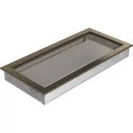Akcesoria kominkowe - Kratki.pl KRATKA KOMINKOWA PROSTOKĄTNA CZARNO-ZŁOTA 220X450 MM 22/45CZ - miniaturka - grafika 1