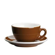 Filiżanki - Cilio Roma - filiżanka do cappuccino, ze spodkiem, 0,1 l, brąz, CI-215052 - miniaturka - grafika 1