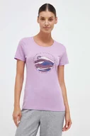 Koszulki sportowe damskie - Columbia t-shirt damski kolor fioletowy - miniaturka - grafika 1