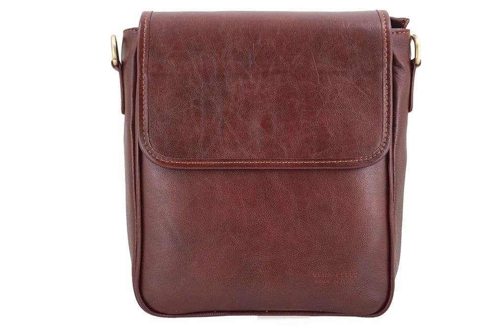 Torby męskie ze skóry naturalnej na ramię - Barberini's - Brązowy - Brązowy