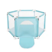 Łóżeczka i kojce - KS-100X-MINT Selonis Sześciokąt składany KS-100X miętowy 63x64 Zabawka kojec - miniaturka - grafika 1