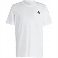 Koszulki męskie - Koszulka męska adidas Essentials Single Embroidered Small Logo biała IC9286 - miniaturka - grafika 1
