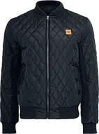 Kurtki męskie - Urban Classics kurtka męska kurtka pikowana Diamond Quilt Nylon idealnie nadaje się jako na rękawie na zamek błyskawiczny - watowana kurtka xl czarny (czarny 7) TB862-7 - miniaturka - grafika 1