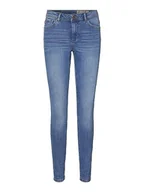 Spodnie damskie - VERO MODA Damskie spodnie jeansowe, niebieski (medium blue denim), XXL x 34L - miniaturka - grafika 1