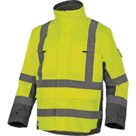Odzież robocza - DELTA PLUS TARMAC KURTKA OSTRZEGAWCZA 4 W 1 Z POLIESTRU OXFORD POWLEKANEGO POLIURETANEM, KL. 3, ODPINANA BLUZA Z TKANINY SOFTSHELL Z ODPINANYMI RĘKAWAMI, KL. 2; ŻÓŁTY FLUO-SZARY - miniaturka - grafika 1