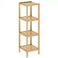 Szafki łazienkowe - SZAFKA ŁAZIENKA PRZEDPOKÓJ BAMBUSOWA 4 PÓŁKI - miniaturka - grafika 1