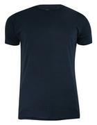 Koszulki męskie - T-Shirt (Koszulka) Granatowy Bez Nadruku, Okrągły Dekolt, Postrzępione Brzegi -BRAVE SOUL- Męski - Brave Soul - miniaturka - grafika 1