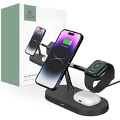 Ładowarki do telefonów - Ładowarka indukcyjna TECH-PROTECT A14 3w1 MagSafe Czarny - miniaturka - grafika 1