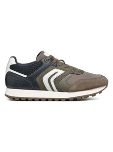 Geox Sneakersy w kolorze granatowo-szarobrązowym - Trampki męskie - miniaturka - grafika 1