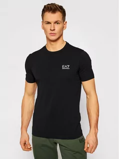 Koszulki męskie - Emporio Armani EA7 T-Shirt 8NPT52 PJM5Z 1200 Czarny Regular Fit - grafika 1