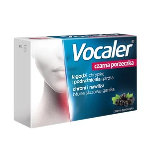 Aflofarm Vocaler Czarna porzeczka 12 pastylek do ssania - Przeziębienie i grypa - miniaturka - grafika 1