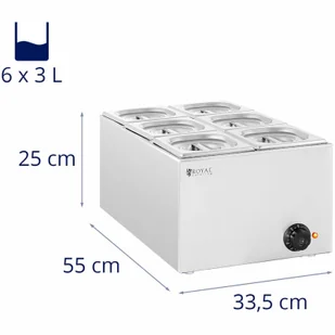 Bemar podgrzewacz elektryczny 6 x GN 1/6 640 W - Piece, kotły  i płyty grzejne gastronomiczne - miniaturka - grafika 7