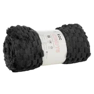 Koce i narzuty dla dzieci - ﻿Koc FLANO z efektem 3D czarny 200x220 miękki kocyk - miniaturka - grafika 1