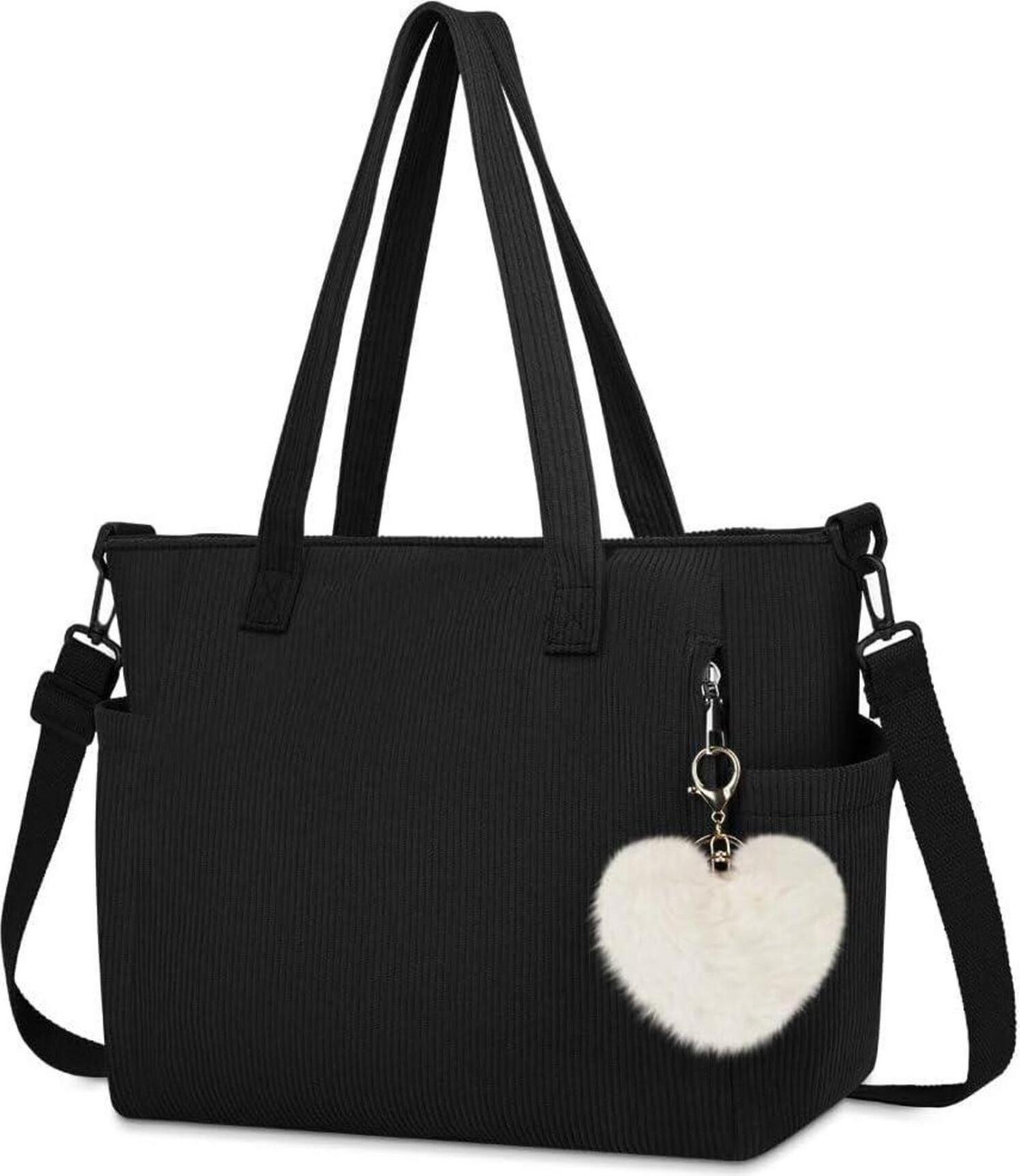 Sztruksowa torebka damska Torba na ramię Shopper Bucket Bag