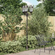 Lampy ogrodowe - Słup ogrodowy 3-lampowy E27 brązowy 220 cm aluminium - miniaturka - grafika 1