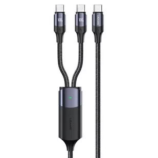 USAMS Kabel U71 2xUSB-C na USB-C 1,2m 100W PD Fast Charge czarny/black SJ551USB01 (US-SJ551) - Kable USB - miniaturka - grafika 1