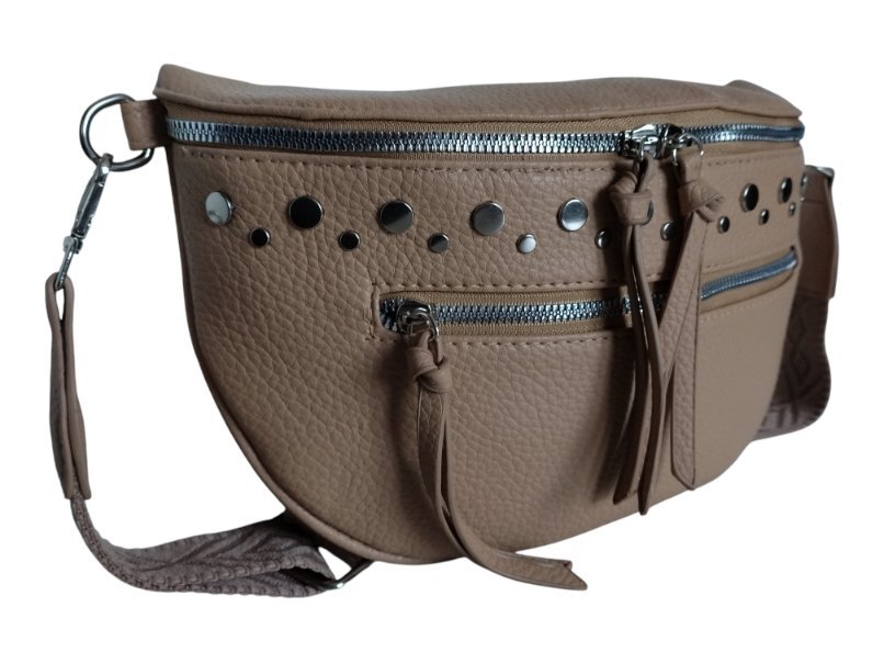 Nerka Damska Na Ramię, Torebka Damska Listonoszka, Mała Saszetka, Beżowy