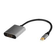 Kable komputerowe i do monitorów - LogiLink Adapter mDP do HDMI 4K 60Hz, aluminium 0.15m - miniaturka - grafika 1