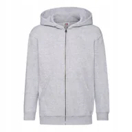 Bluzy dla dziewczynek - Bluza Dziecięca Z Kapturem Rozpinana Heather Grey r. 7-8(128) - miniaturka - grafika 1