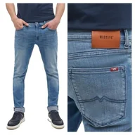 Spodnie męskie - Męskie spodnie jeansowe rurki Mustang Atlanta Skinny 34/32 - miniaturka - grafika 1