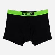 Majtki damskie - Zestaw majtek męskich typu bokserki 3 szt Puma Basic Boxer Placed Logo Elastic 3p 93554807 L Czarny z jasnozielonym (8720245544917). Majtki męskie - miniaturka - grafika 1