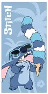 Okrycia kąpielowe dla dzieci - Ręcznik kąpielowy plażowy na basen szybkoschnący Stitch Stich lody 70x140 - miniaturka - grafika 1