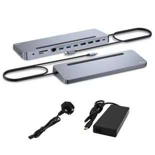 I-TEC Metal Ergonomic C31FLAT2PDPRO100W C31FLAT2PDPRO100W Srebrny USB-C - Stacje dokujące i replikatory portów - miniaturka - grafika 2