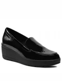 Półbuty damskie - Geox Ilde Półbuty Czarne na Koturnie 36 Żnv - miniaturka - grafika 1