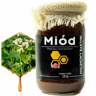 Miód Prawdziwy Gryczany - 1kg, 1000g Własna Polska Pasieka, Świeży z 2024r. - Miód - miniaturka - grafika 1