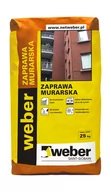 Zaprawy budowlane - Zaprawa murarska Weber 25 kg - miniaturka - grafika 1