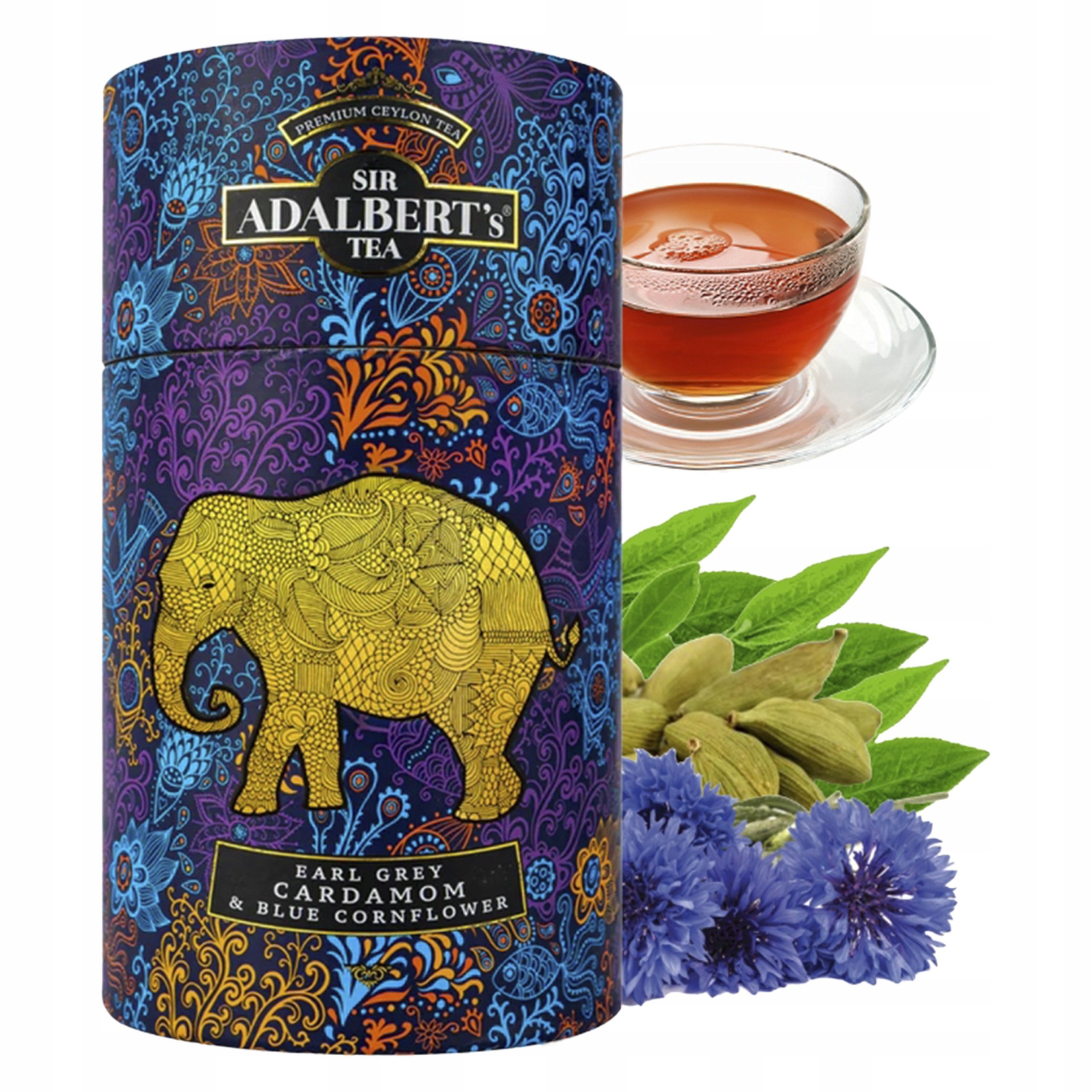 Adalbert's Earl Grey herbata czarna Kardamon Liściasta cornflower 100 G