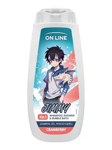 ON LINE KIDS Jimmy 3w1 Szampon, żel, płyn do kąpieli - Cranberry 400 ml - Kosmetyki kąpielowe dla dzieci - miniaturka - grafika 1