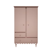 Szafy i szafki dla dzieci - Szafa retro różowa babushka dwudrzwiowa - miniaturka - grafika 1