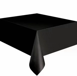OBRUS PLASTIKOWY CZARNY 137X274 CM - Obrusy i serwetki - miniaturka - grafika 1