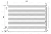 Chłodnice - Chłodnica klimatyzacji VALEO 822611 921004BA0A NISSAN - miniaturka - grafika 1