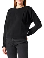 Bluzy damskie - HUGO bluza damska dalevis, czarny (Black1), L - miniaturka - grafika 1