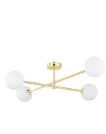 Lampy sufitowe - Lampa sufitowa Sarius, nowoczesna, złota, do salonu, wisząca - miniaturka - grafika 1