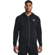 Bluzy męskie - Męska bluza dresowa rozpinana z kapturem Under Armour UA Essential Fleece FZ Hood - UNDER ARMOUR - miniaturka - grafika 1