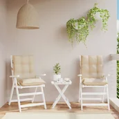 Poduszki ogrodowe - Poduszki na krzesła z niskim oparciem, 2 szt., beżowe - miniaturka - grafika 1