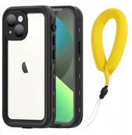 Etui i futerały do telefonów - Etui wodoodporne IP68 360+ pasek do iPhone 13 Czarne - miniaturka - grafika 1