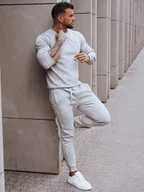 Dresy męskie - Dres męski jasnoszary Dstreet AX0738-XL - miniaturka - grafika 1