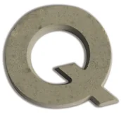 Decoupage - Aladine Litera Q z betonu - miniaturka - grafika 1